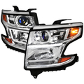 Spec-D Tuning Chevy Tahoe Projector Headlights With Led- Chrome 15-18 2LHP-TAH15-GO